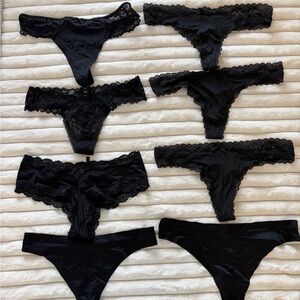 Victoria's Secret Black Lace Panty Collection